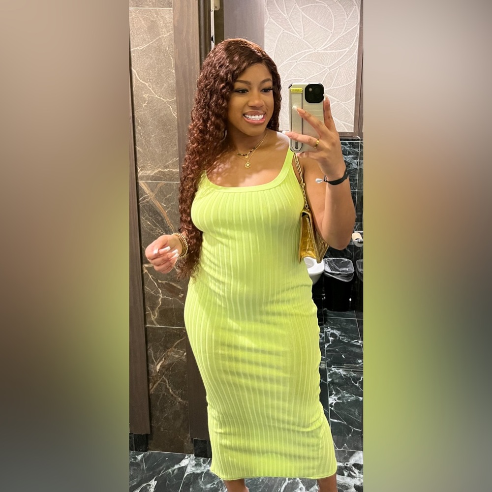 Neon Green bandage dress